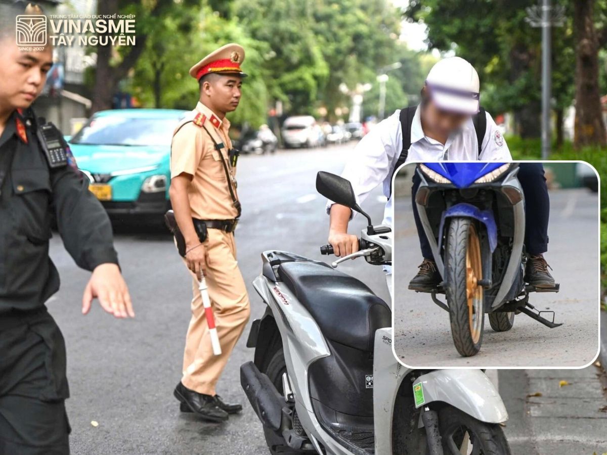 Vi phạm hành chính không gạt chân chống