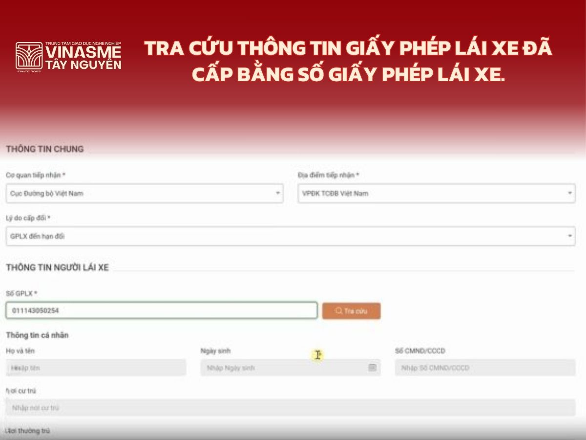 dịch vụ công đổi giấy phép lái xe
