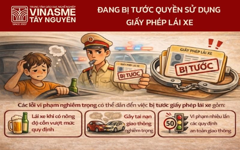 Đang Bị Tước Quyền Sử Dụng Giấy Phép Lái Xe