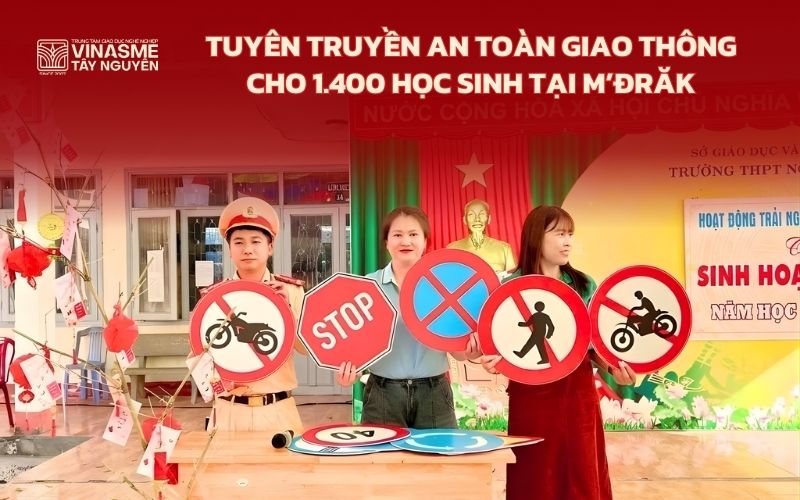 Tuyên truyền an toàn giao thông cho 1.400 học sinh tại M’Đrăk