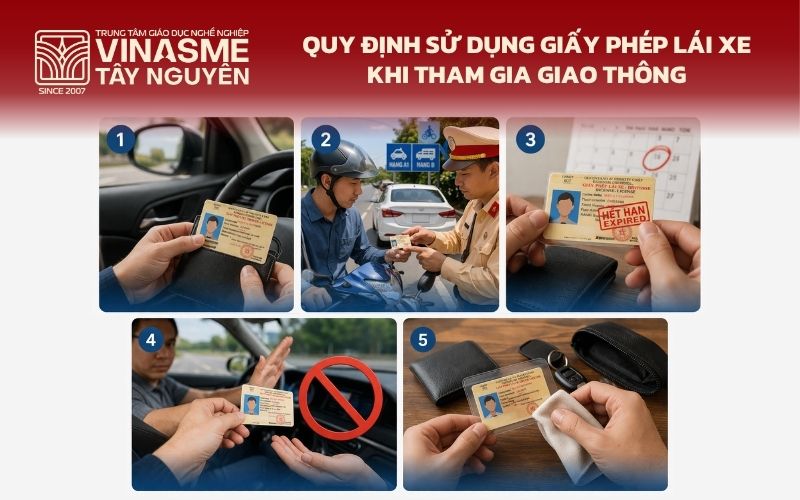Quy định sử dụng giấy phép lái xe khi tham gia giao thông