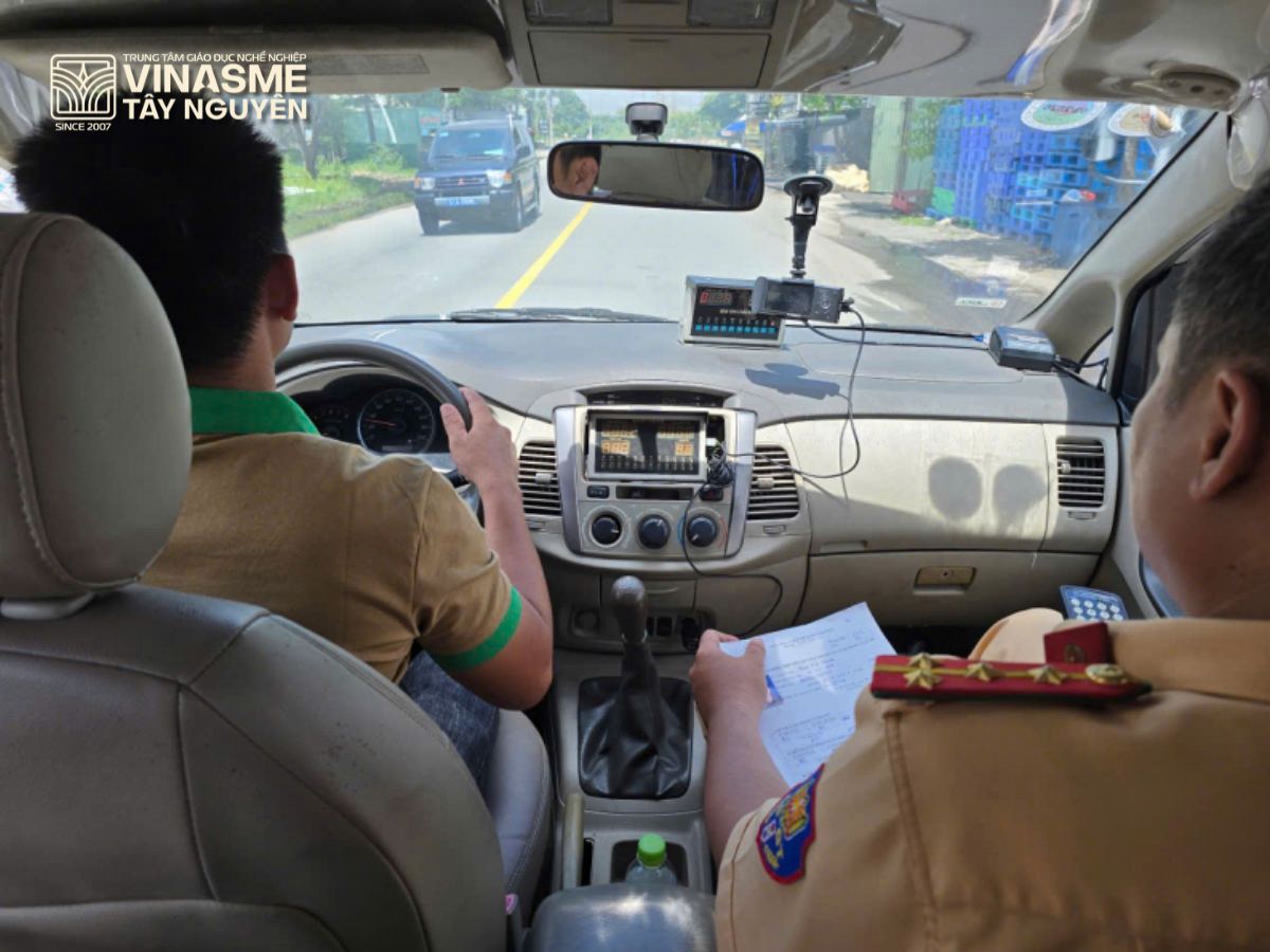 Nhận diện khuôn mặt khi thi sát hạch lái xe Vinasme Tây Nguyên