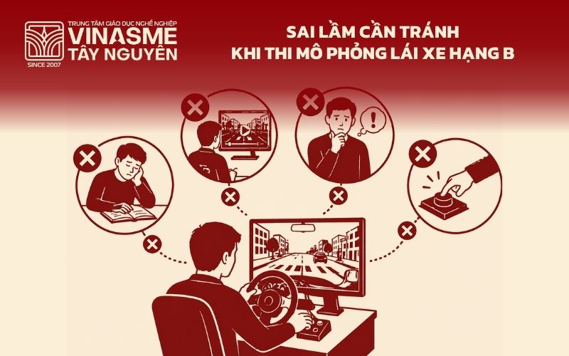 Sai lầm cần tránh khi thi mô phỏng lái xe hạng B