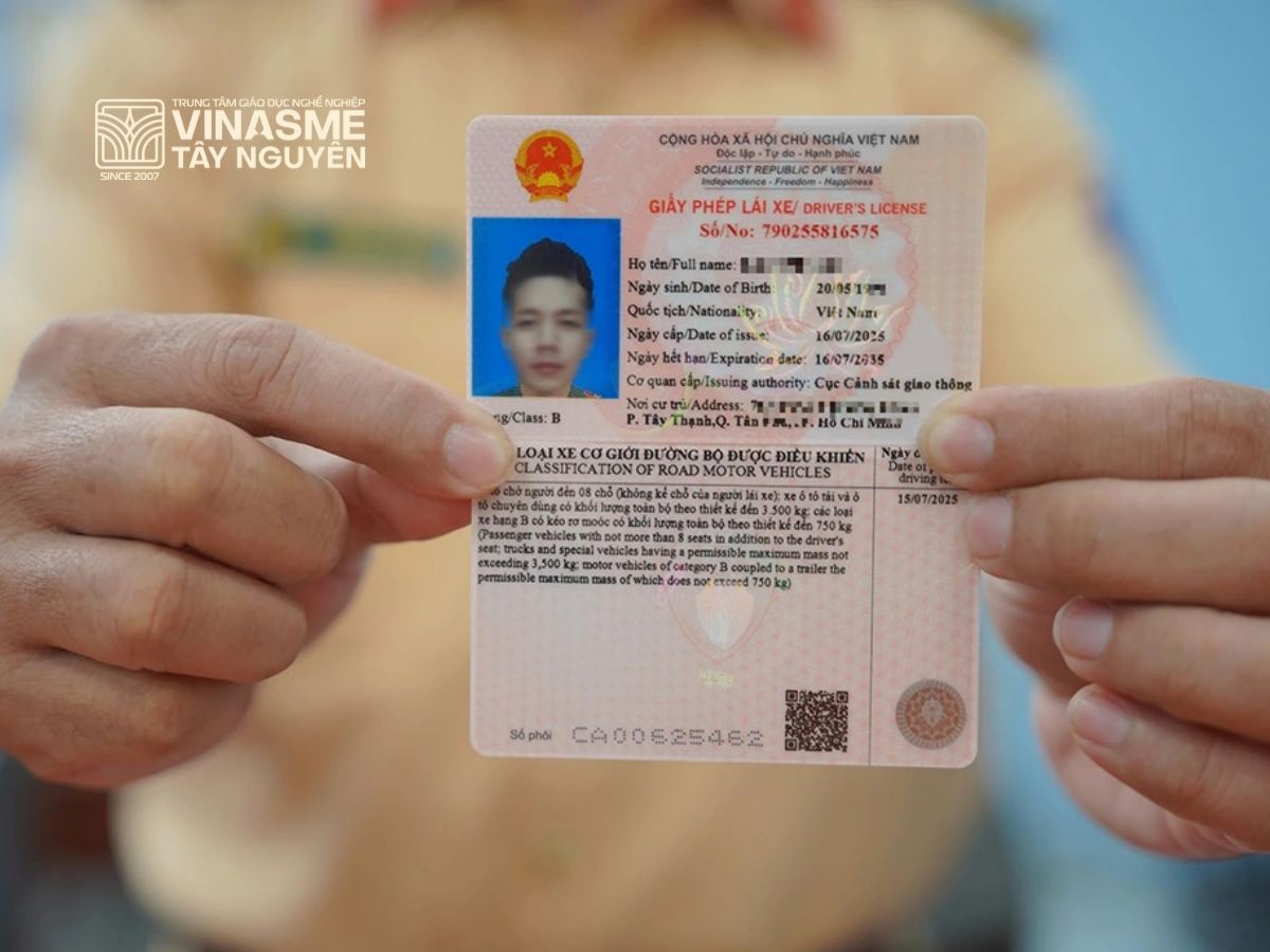 Vinasme Tây Nguyên giấy phép lái xe thẻ pet ảnh 4 (1)